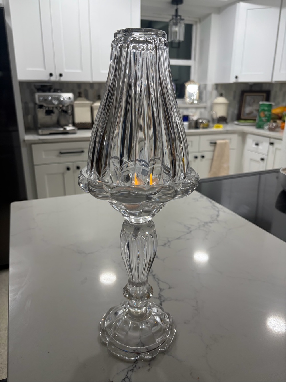 Crystal Glass Decorative Candle Lamp - Crystal-Style Home Accent